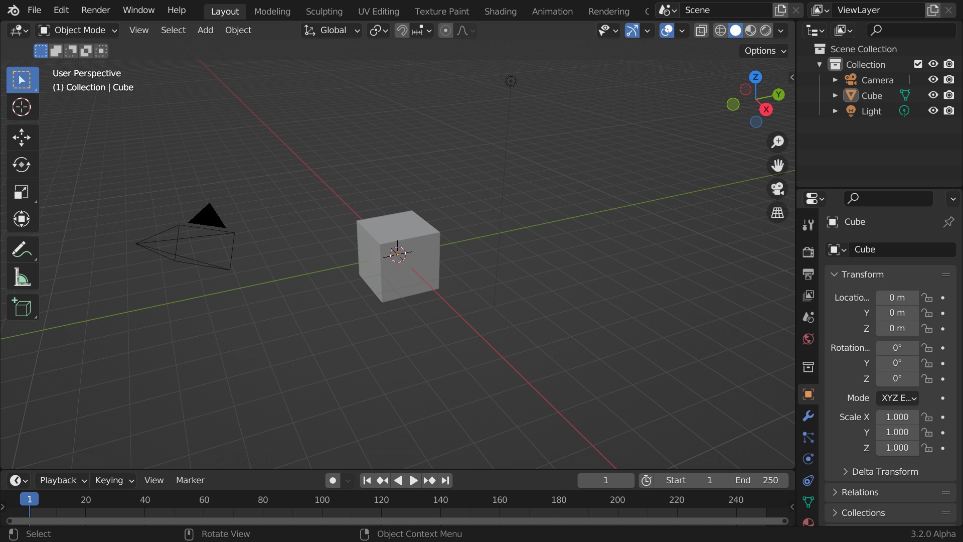 Blender first screen